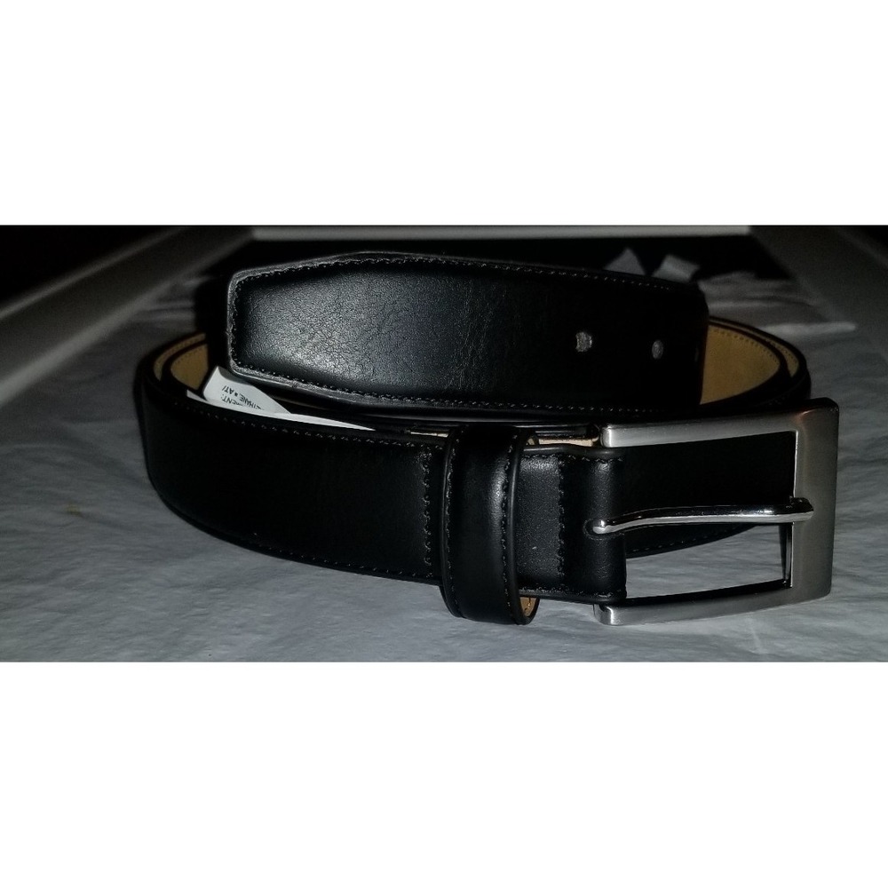 Amazon Essentials‎ Men's Leather Belt, Classic Style Black Size 52.    2 - Picture 2 of 4